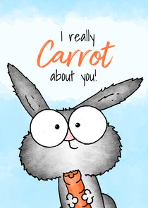 Zomaar kaart konijntje - I carrot about you!