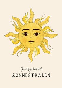 Zomaar kaart zon zonnestralen liefs ik denk aan je