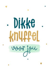 Zomaarkaart knuffel en liefs