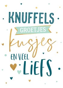 Zomaarkaart knuffels en kusjes