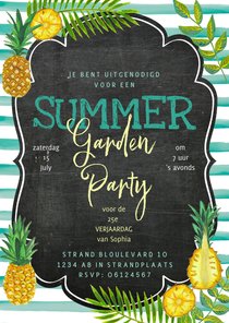 Zomer verjaardag feest ananas