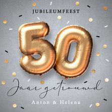 50 jaar jubileum uitnodiging ballonnen