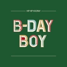 B-day Boy - retro - verjaardagskaart