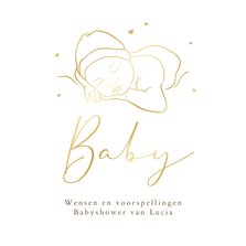 Babyshower stijlvol invulkaartje wensen voorspellingen baby