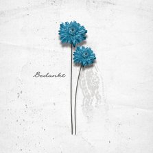 Bedankkaart Bloemen Blauw