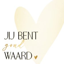 Bedankkaart KWF jij bent goud waard