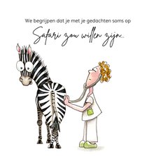 Bedankkaartjes dokter met zebra