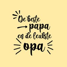 Beste papa en leukste opa - black and colour - vaderdagkaart