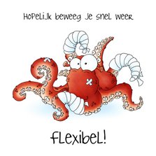 Beterschap octopus- Hopelijk beweeg je snel weer flexibel!