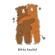 Beterschapskaart dikke knuffel beren 