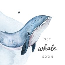Beterschapskaart whale walvis waterverf