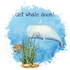 Beterschapskaarten Get whale soon