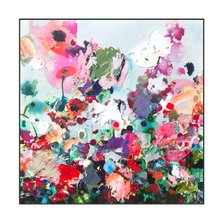Bloemenschilderij 'Bloeiend' - van Martine de Ruiter