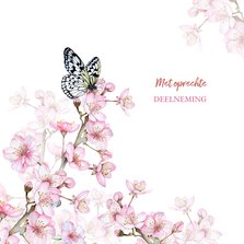 Bloesemtakken voorjaar vlinder