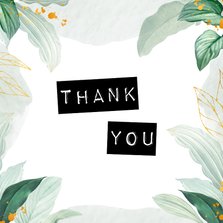 Botanische kaart 'Thank you' 