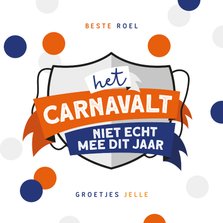 Carnavalskaart Eindhoven Lampegat corona confetti