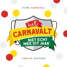 Carnavalskaart Maastricht Mestreech corona confetti