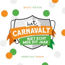 Carnavalskaart Tilburg kruikenzeiker kruikenstad confetti
