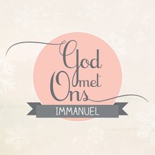 Christelijke kerstkaart Immanuel God met ons
