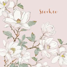 Condoleancekaart witte magnolia's