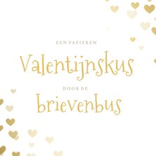 Corona Valentijnskaart - papieren kus door de brievenbus