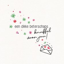 Dikke beterschapsknuffel mail beterschapskaart