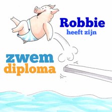 Diploma zwemmen jongen