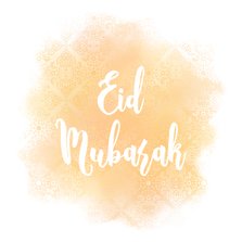 Eid Mubarak kaart met patroon en waterverf