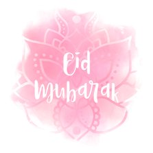 Eid Mubarak mandala met waterverf