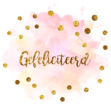 feestelijke felicitatiekaart met confetti