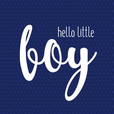 Felicatie - hello little boy blauw hartjes
