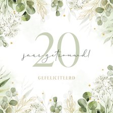 Felicitatie 20 jaar getrouwd botanisch en chic