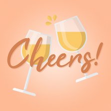 Felicitatie algemeen cheers met wijnglazen