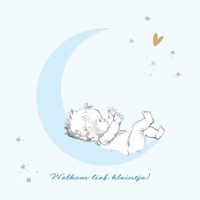 Felicitatie geboorte baby op maan met sterren