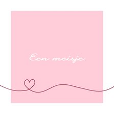 Felicitatie - Simpel hart roze