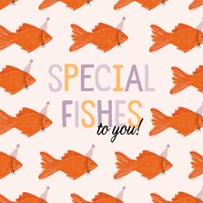 Felicitatie special fishes to you roze
