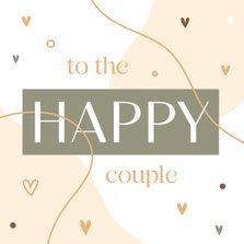 Felicitatie to the happy couple hip abstract