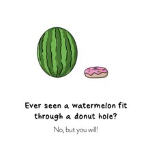 Felicitatie zwanger watermelon donut