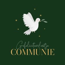 Felicitatiekaart communie duif christelijk gods zegen