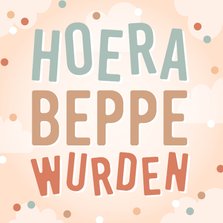 Felicitatiekaart Fries 'hoera beppe wurden'