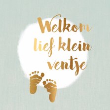 felicitatiekaart geboorte met gouden voetjes