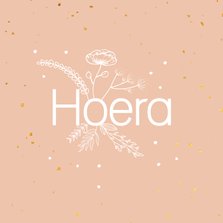 Felicitatiekaart - Hoera - flowers