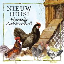 Felicitatiekaart Nieuwe Woning 'Kippenhok'