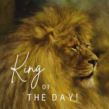 Felicitatiekaart voor 'the king of the day'