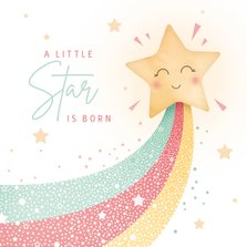Felicitatiekaartje meisje a little star is born 