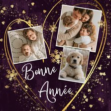 Franse fotokaart nieuwjaar met hart 