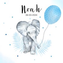 Geboorte olifantje ballon