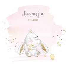 Geboortekaart konijntje - meisje