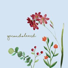 Gecondoleerd - bloem - condoleancekaart