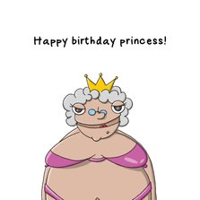 Gefeliciteerd prinses verjaardagskaart
